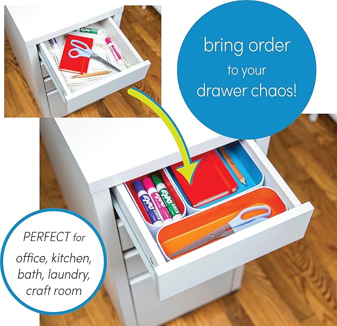 Three by Three Seattle 5 Piece Metal Organizer Tray Set - Image 4