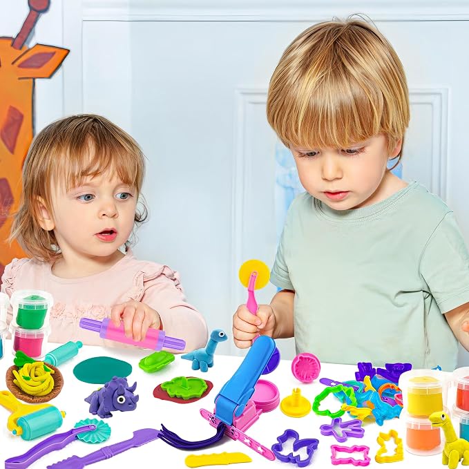 Dough Tools Set for Kids – 22 PCS Macaron Color Dough Play Tools - Image 6