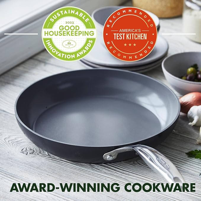 GreenPan Valencia Pro Hard Anodized Healthy Ceramic Nonstick 10" Frying Pan - Image 2