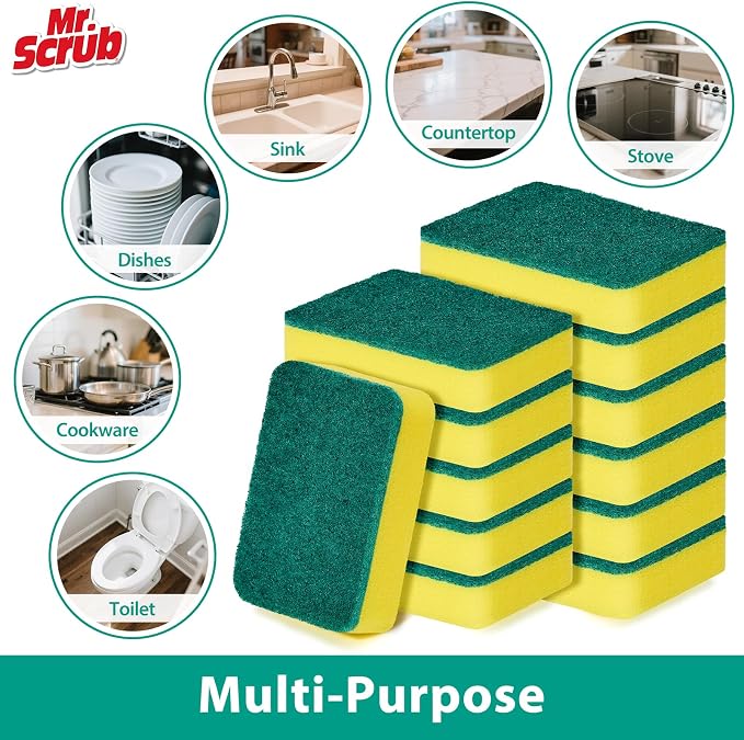 Mr. Scrub Sponges Kitchen Scrub Dish Sponge Scouring Pad, 48 Pack Cleaning - Image 5