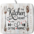 Giwawa 16"x18" Dish Drying Mat The Kitchen is The Heart of The Home- Knife Fork by Giwawa