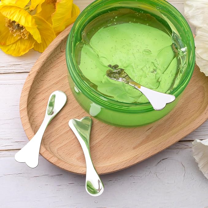 Pndeyo 3pcs Mini Stainless Steel Makeup Spatula, Reusable Cosmetic Cream - Image 6