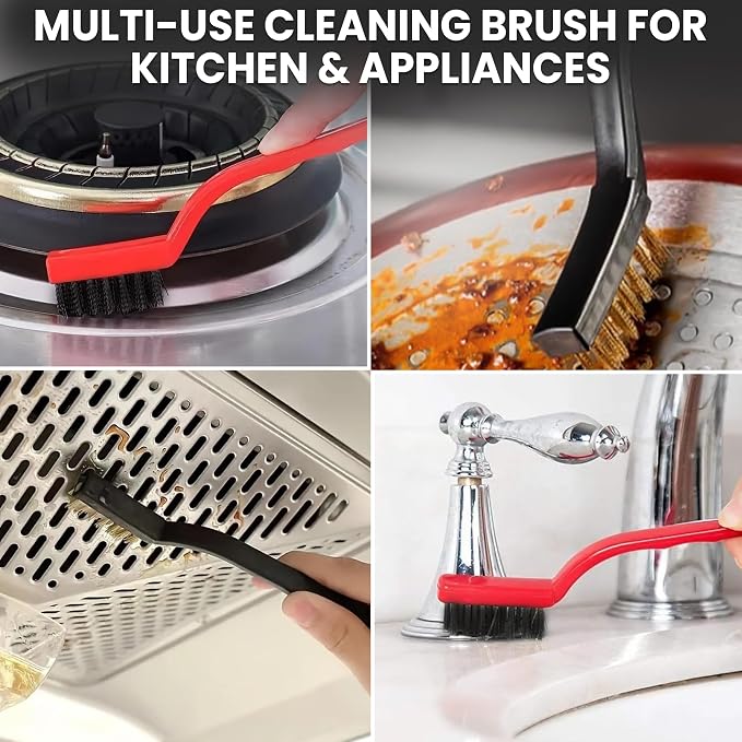 8 Pcs Crevice Cleaning Brush Set – Hard Bristle Cleaning Tools - Image 6