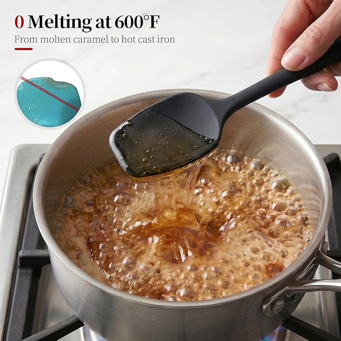 600ºF Heat Resistant Spatula, 11.34 inch High Heat Food Safe Semless Kitchen - Image 3