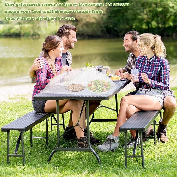 7 Pack Food Covers for Outside Mesh, Food Nets for Outdoors Large Food Covers - Image 7
