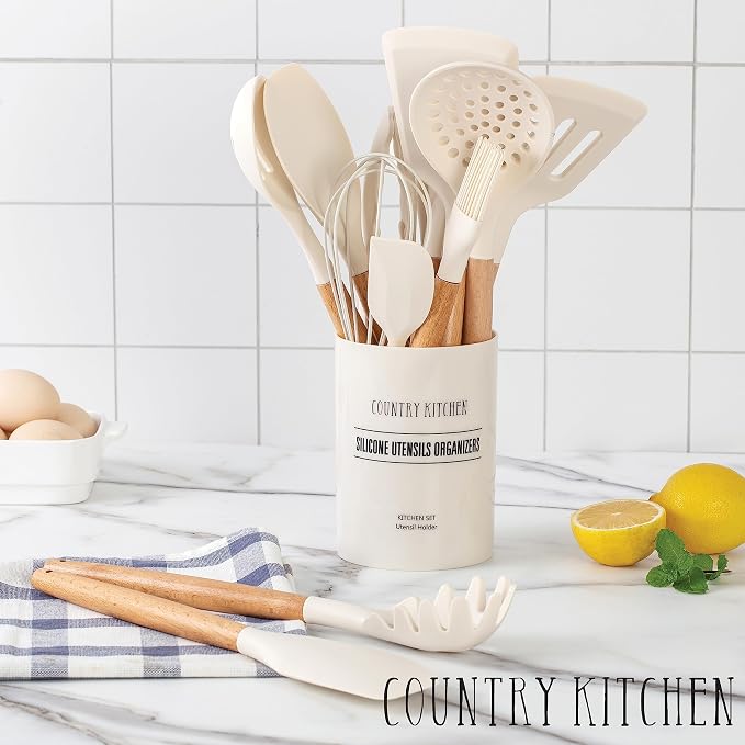 Country Kitchen Non Stick Silicone Utensil Set - Image 5
