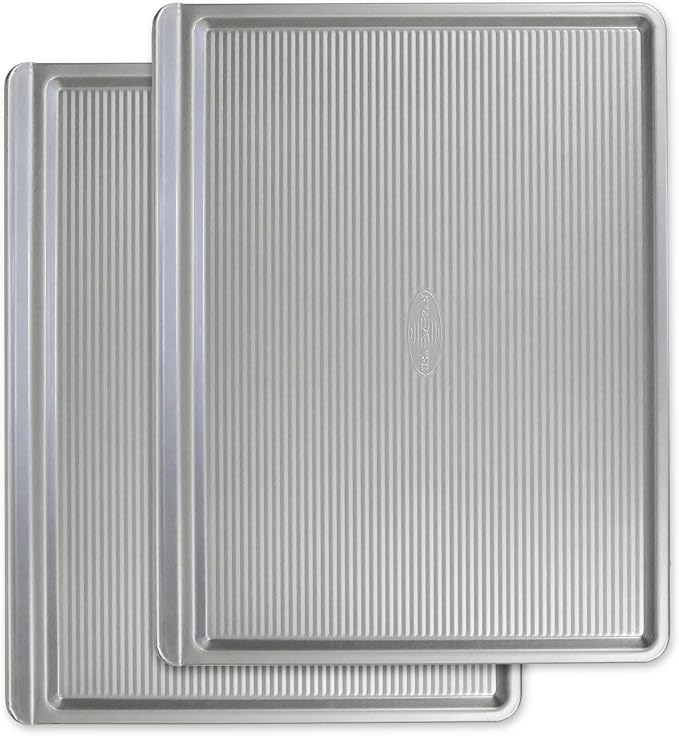 USA Pan Bakeware Cookie Sheet, Warp Resistant Nonstick Baking Pan, Made in the by USAPan