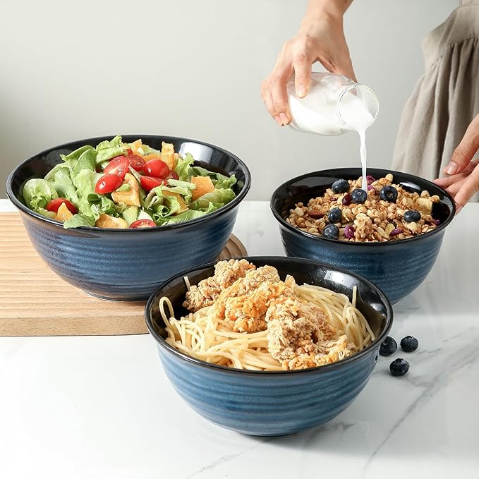 HASENSE Mixing Bowls, Ceramic Serving Bowls Set - Image 2