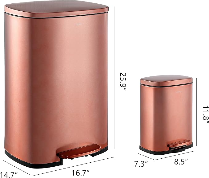 happimess HPM1006D Connor Rectangular 13-Gallon Trash Can - Image 4