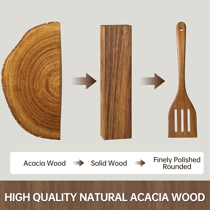 Wooden Utensil Set 8 Pcs - Image 2