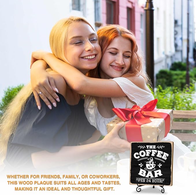 Coffee Bar 24-Hour Open Decor Signs, Coffee Station Accessories, Themed Gifts - Image 3