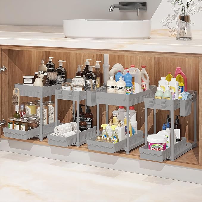 Sevenblue Under Sink Organizer, Bathroom Organizers and Storage, 2 Tier by Sevenblue