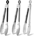 Anaeat 3 Pack 7" Mini Stainless Steel Locking Tongs by Anaeat