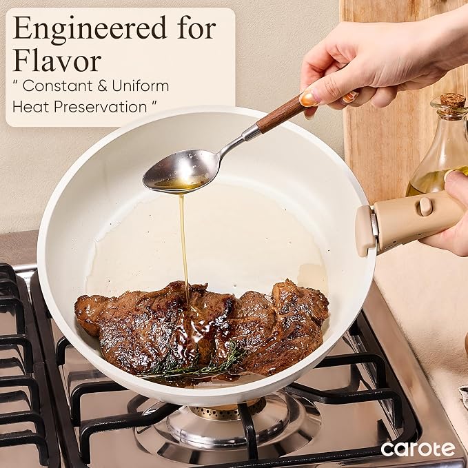 CAROTE Pots and Pans Set Non Stick, Cookware Sets, Kitchen Set, - Image 3