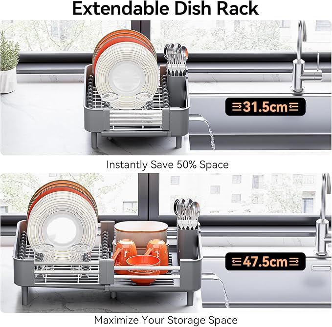 Urackify Stainless Steel Dish Drying Rack - Image 3
