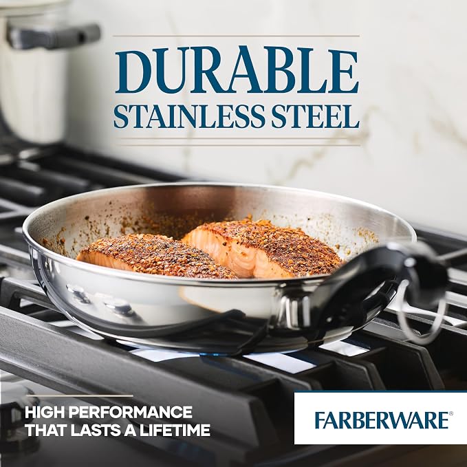 Farberware Classic Stainless Steel Frying Pan Set / Fry Pan Set / Stainless - Image 7