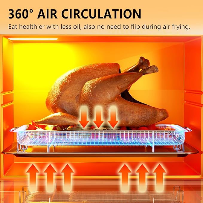 Air Fryer Basket for Oven, OPENICE 15.3" x 11.0" Large Air Fryer Tray and Pan - Image 3