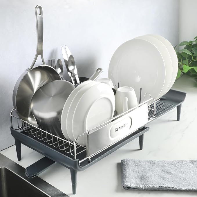 Kenmore Loxdell Expandable Full Size Rust Resistant Dish Rack - Image 3