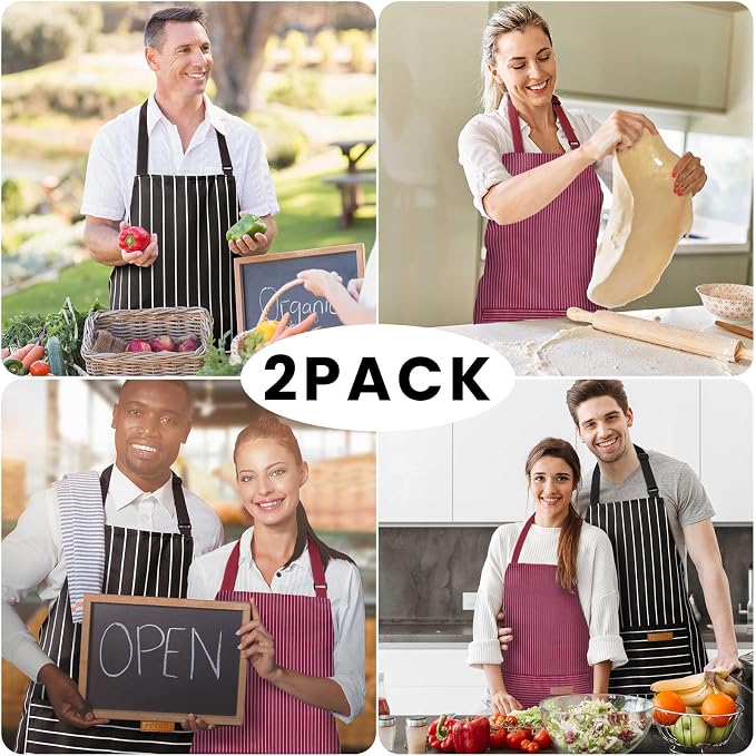 BeLuyi 2 Pack Adjustable Bib Apron - Image 7