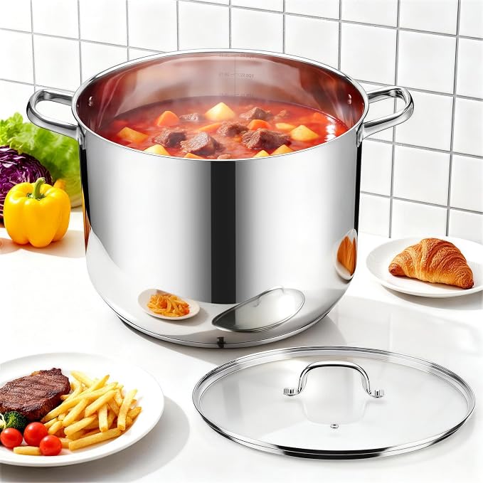 Herogo 24-Quart 18/10 Stainless Steel Stock Pot - Image 8