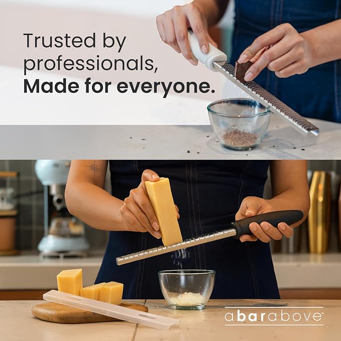 A Bar Above Lemon Zester and Cheese Grater, Professional 12 Inch Stainless - Image 2