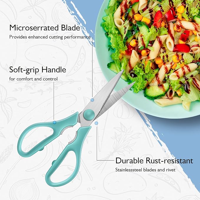 Kitchen Shears - Heavy Duty Cooking Scissors, Dishwasher Safe, Stainless Steel - Image 3