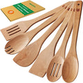 Riveira Cherry Wooden Spoons for Cooking Set of 6 – Natural Cherry Wooden by Riveira