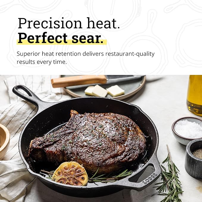 Lodge Seasoned Cast Iron Skillet 10.25 Inches - Image 6