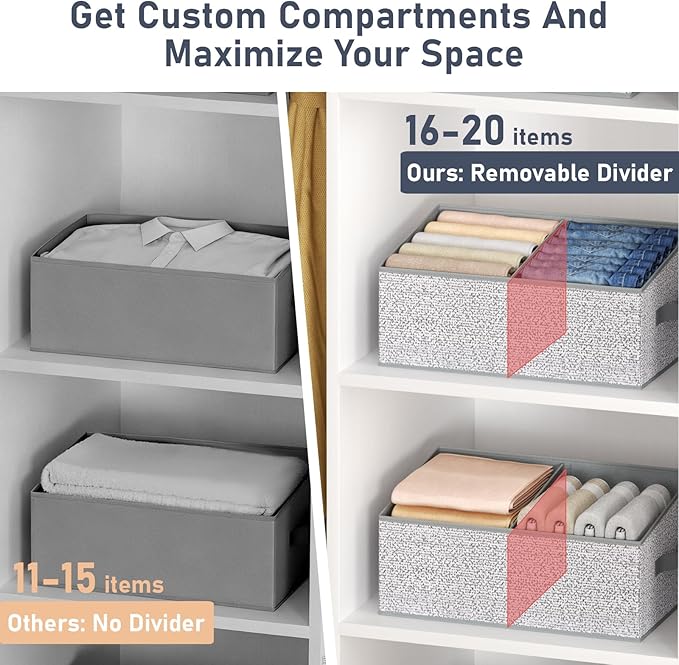 DIMJ Large Closet Shelf Organizer Bins 6 Packs - Image 3