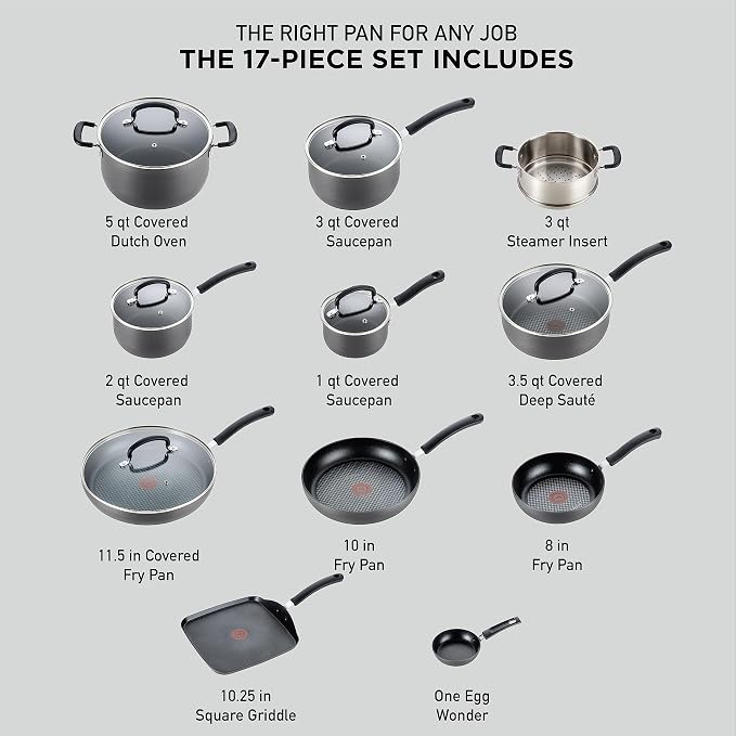 T-fal 28 Piece Set Ultimate Hard Anodized Nonstick Cookware Set - Image 2