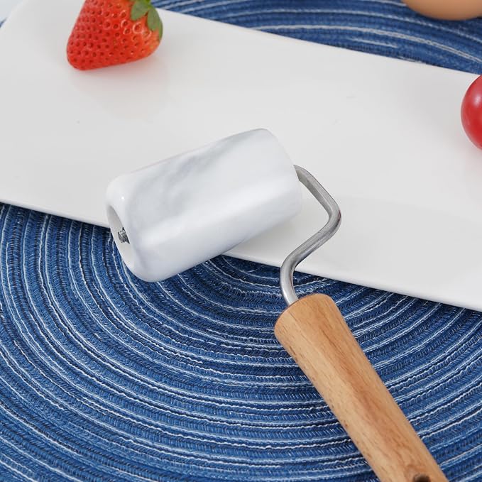 Tianman Small Marble Rolling Pin Pizza Roller, Marble Pastry Roller Non-Stick - Image 5