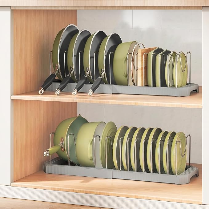 Pots and Pans Organizer for under Cabinet, Pan Pot Organizers inside Cabinet - Image 9
