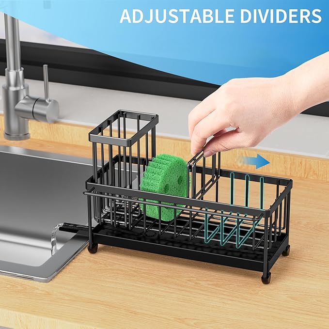 Cisily Sponge Holder for Kitchen Sink, Sink Caddy Organizer - Image 6
