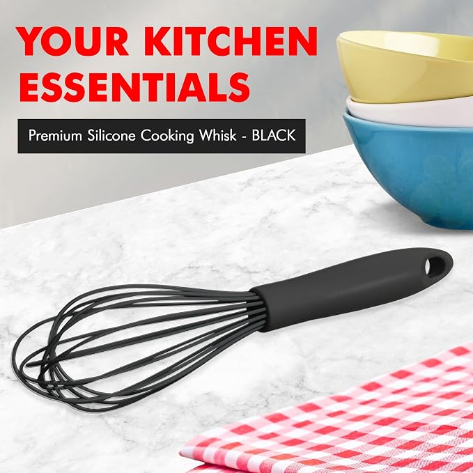 Chef Craft Premium Silicone Wire Cooking Whisk, 10.5 inch - Image 2