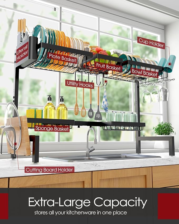 Sakugi Over The Sink Dish Drying Rack - Image 2