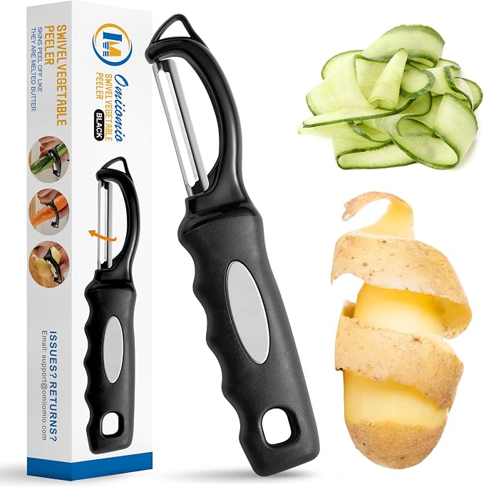 Premium Swivel Vegetable Peeler, Soft Grip Handle and Ultra Sharp Stainless by OIMOMIIOMIO%C2%AE