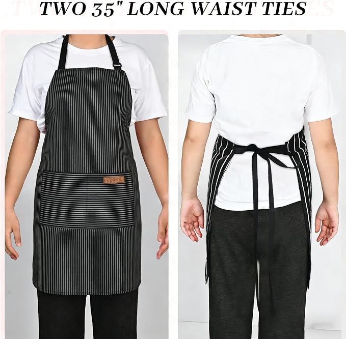 2Pack Adjustable Kitchen Apron for Women Men - Image 6