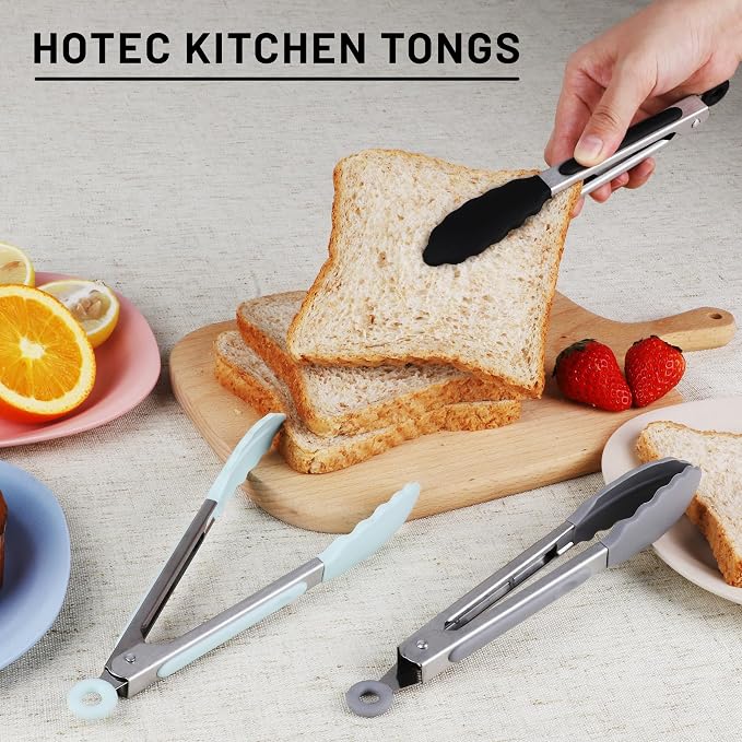 Hotec Mini Silicone Kitchen Tongs - Image 4