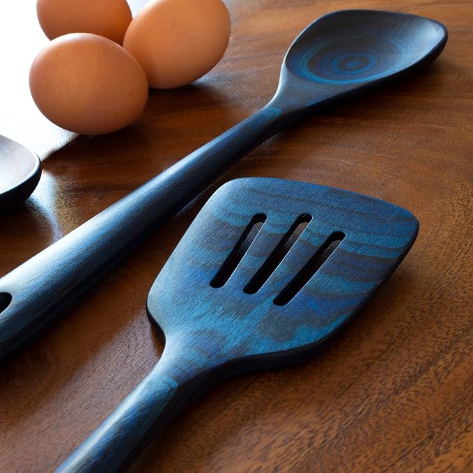 Totally Bamboo Baltique Malta Collection 12-1/2" Wooden Slotted Spatula - Image 3
