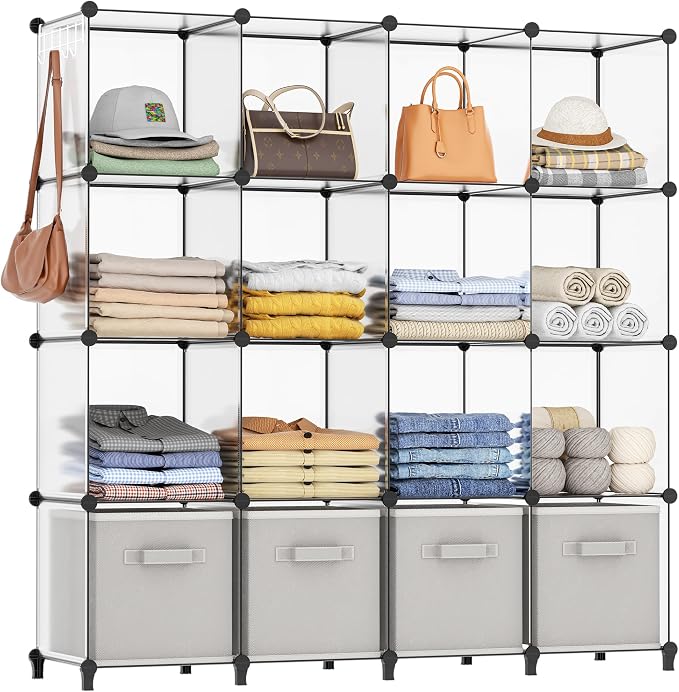 HOMIDEC Closet Organizers and Storage, 16 Cube Storage Organizer, Closet by DecorateYourHome