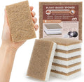 Metflavor 6 Pack Natural Kitchen Sponges, Biodegradable Non-Scratch Cellulose by Metflavor