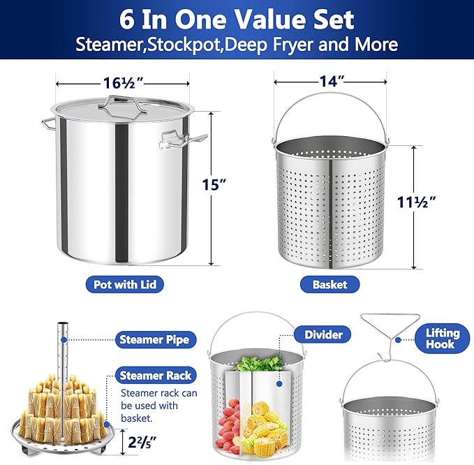 ARC 52QT Stainless Steel Stockpot - Image 2