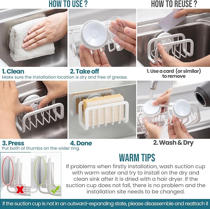 TAILI Sponge Holder for Kitchen Sink - Image 8