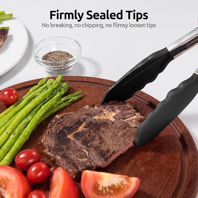 600ºF Heat Resistant Kitchen Tong: U-Taste 7 inch Silicone Cooking Tong - Image 9