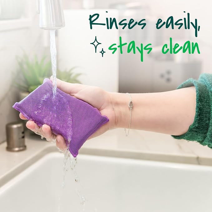 Scotch-Brite Dobie Stay Clean Scrubbers, Non-Scratch Dual-Sided Dish Sponges - Image 4