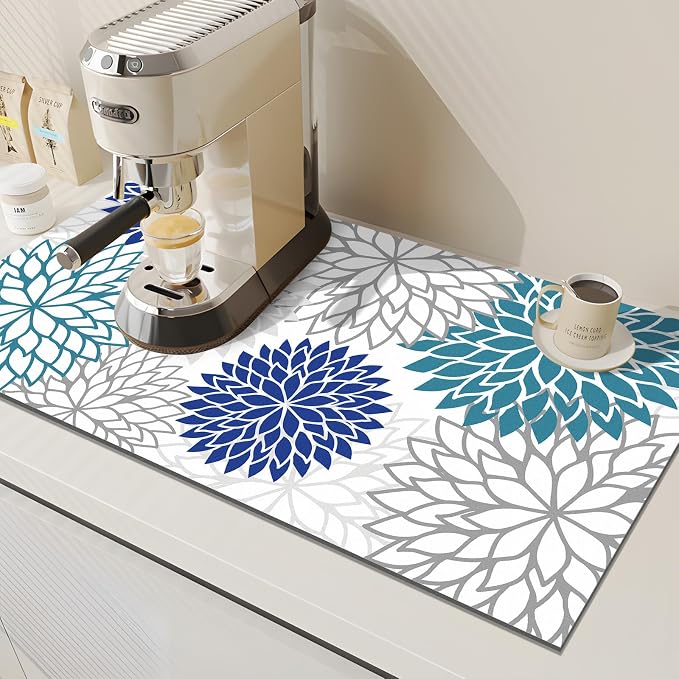 Findosom 2PCS 17" x 32" Dish Drying Mat & 24" x 5.5" Sink Splash Guard - Image 5