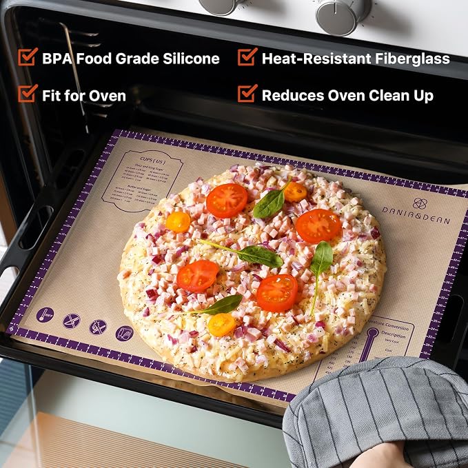 Baking Mat, Reusable Food Grade Silicone Counter Mat - Image 3