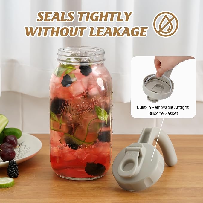 Soligt Glass Mason Jar Pitcher - Image 3