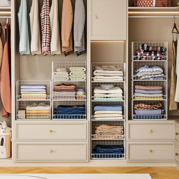Yociyoga 5-Tier Stackable Closet Organizers and Storage Basket - Image 7