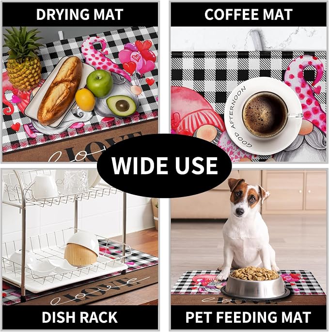 Valentine's Day Dish Drying Mats - Image 7